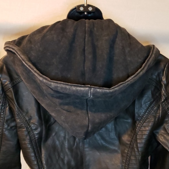 Black Faux Leather Jacket - Picture 3 of 7